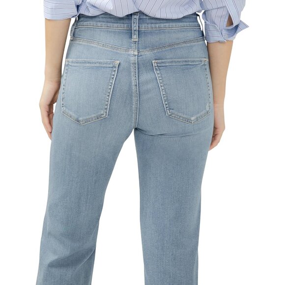 Women's Curvy Fit Trouser Leg Jeans High Rise Ebony Stretch Denim 28w - Picture 5 of 7